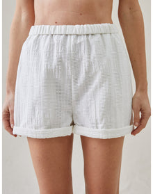 The Rolled Shorts in Jacquard | Ivory