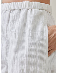 The Rolled Shorts in Jacquard | Ivory