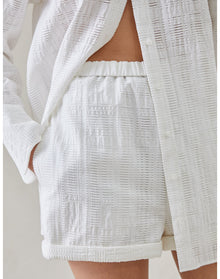 The Rolled Shorts in Jacquard | Ivory