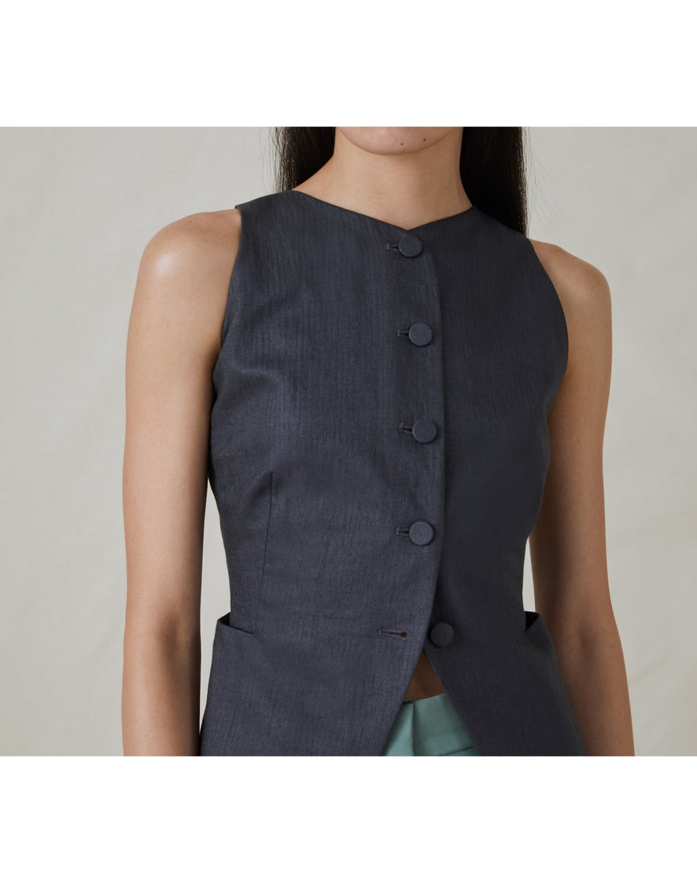 The Sculpted Vest | Charcoal