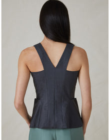 The Sculpted Vest | Charcoal