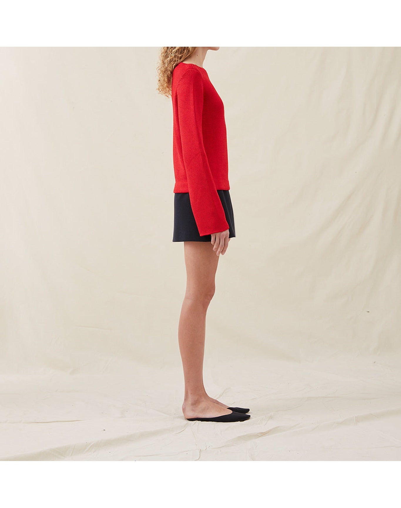 The Silk Boatneck Sweater | Scarlet