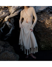The Silk Tassel Skirt | Champagne