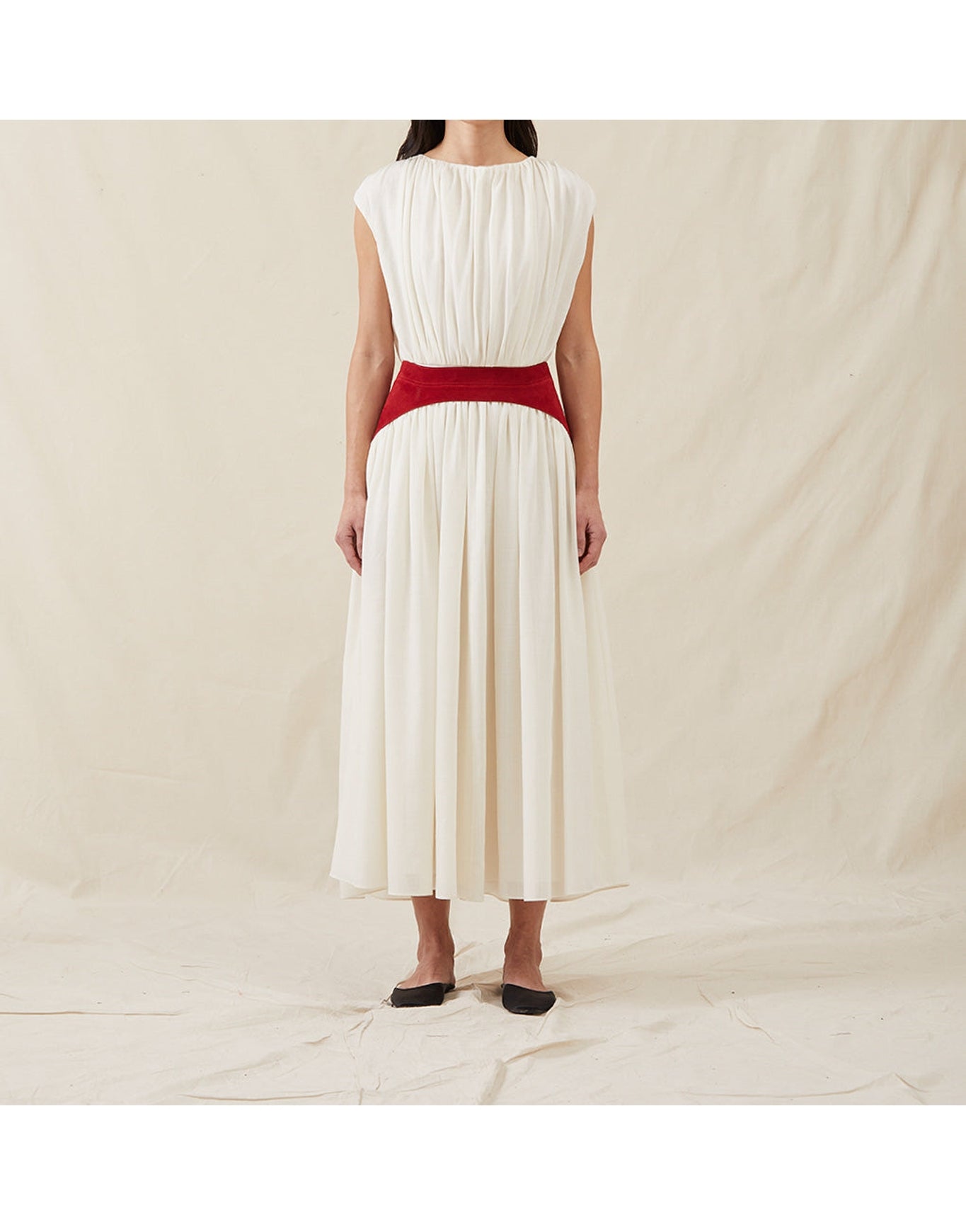 The Soft Gathered Dress | Ivory