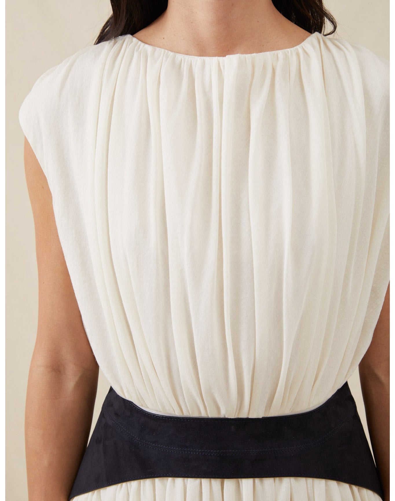 The Soft Gathered Dress | Ivory