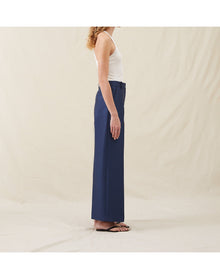 The Tailored Trousers In Lucent Wool | Navy