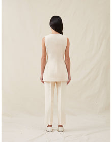 The V-Neck Vest | Cream