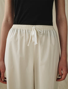 Womens | The Slouch Pants in Cotton Poplin | Cream