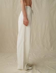 Womens | The Slouch Pants in Cotton Poplin | Cream