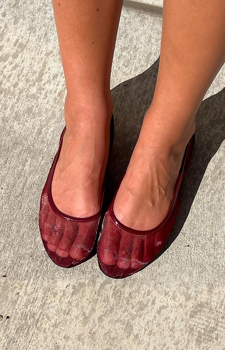 Therapy Arlo Patent PU Ballet Flats | Cherry