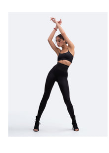 Thin Straps Seamless Sports Bra | Black
