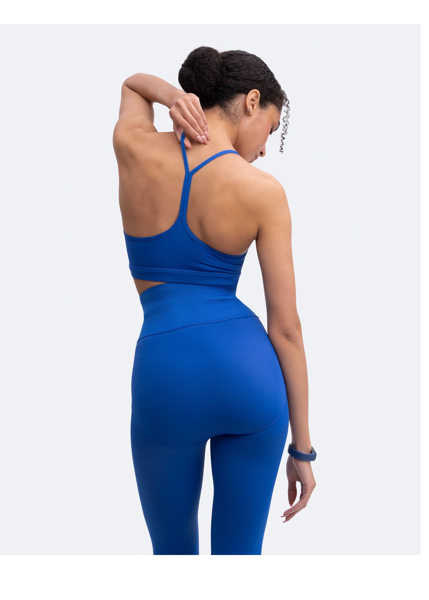 Thin Straps Seamless Sports Bra | Blue