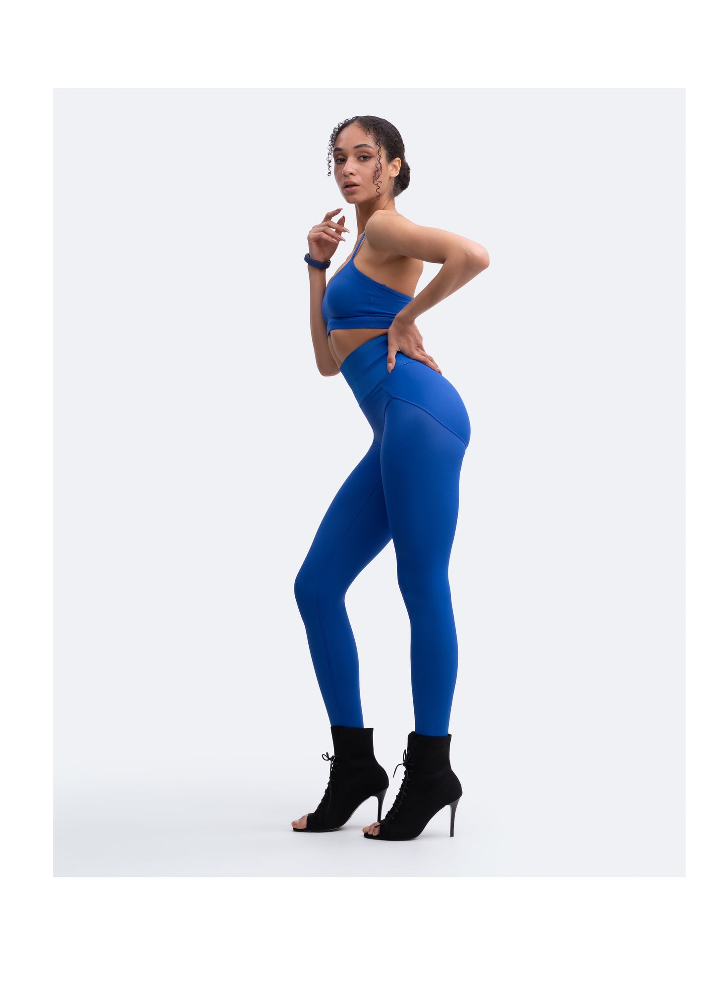 Thin Straps Seamless Sports Bra | Blue