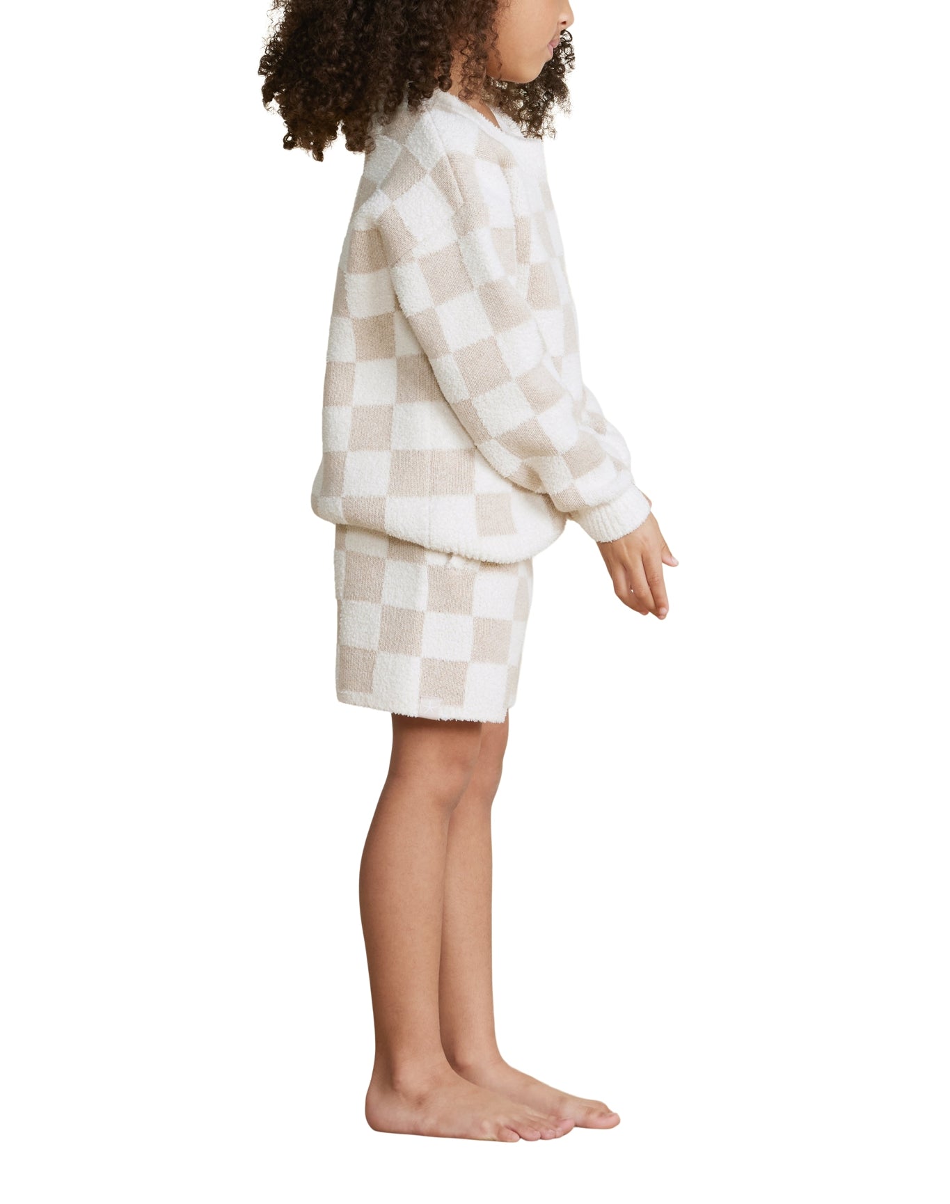 Toddler | Cozychic Cotton Checkered Pullover | Oatmeal-Cream