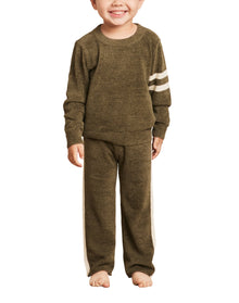Toddler | Cozychic Ultra Lite Pant W/ Contrast Stripe | Olive-Cream