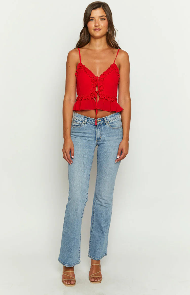 Tora Frill Cami | Red