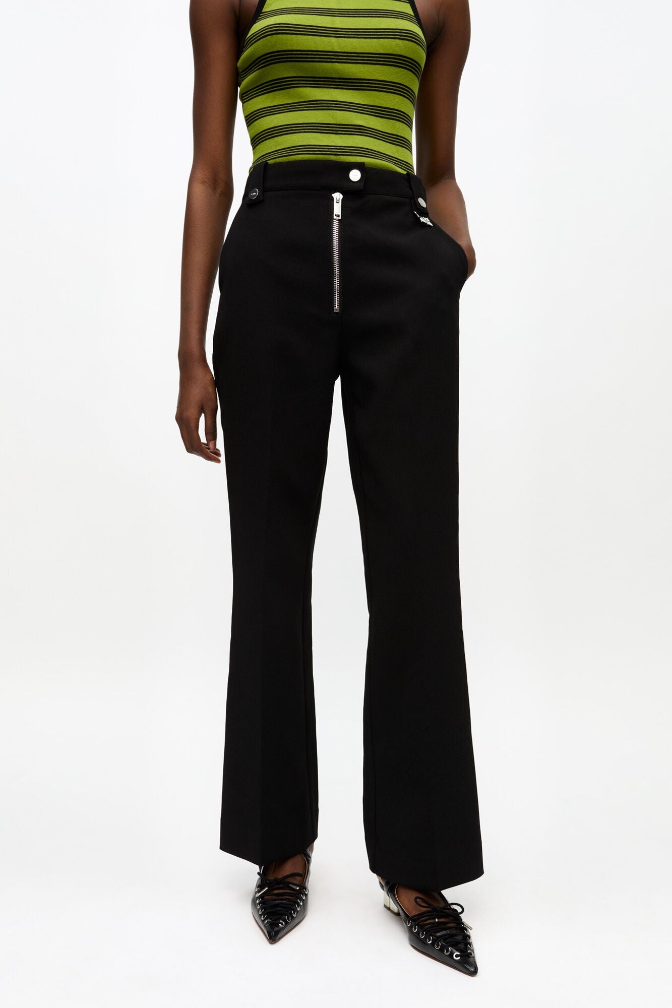 Trousers in Bonded Crepe | Black