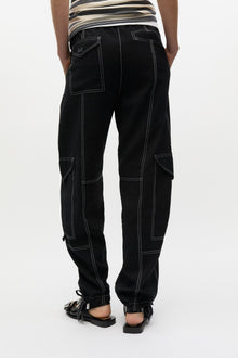 Trousers in Light Slub | Black