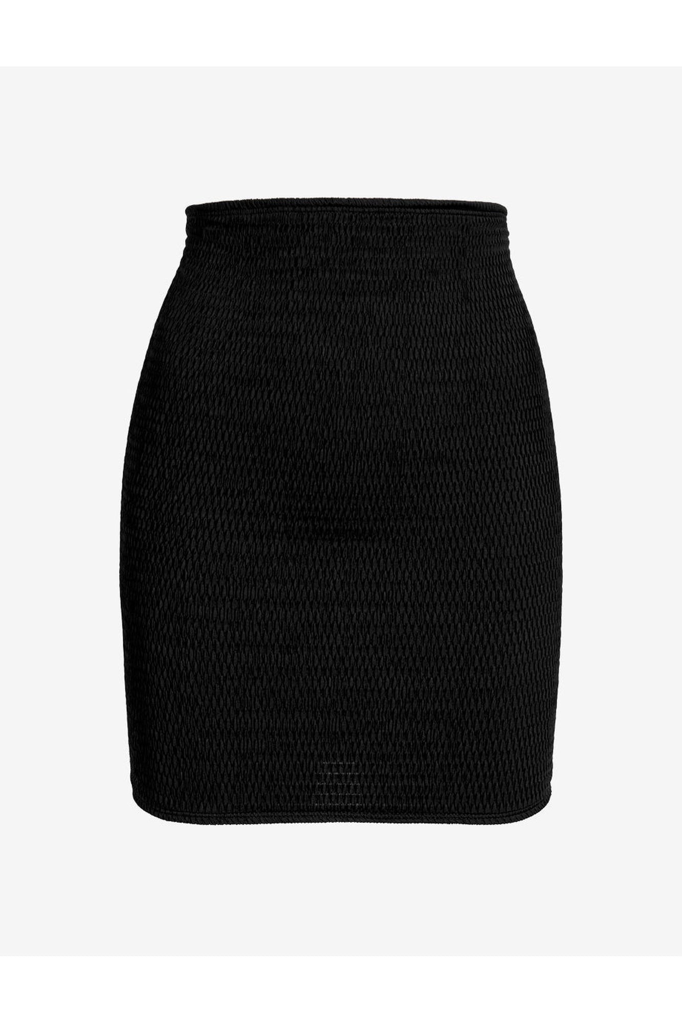 Tube Knit Mini Skirt | Black