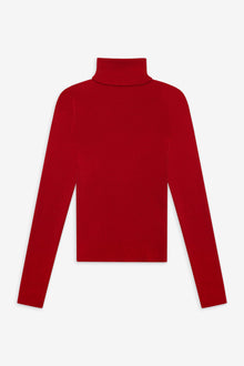 Tucker cloud knit turtleneck sweater heartstrings red