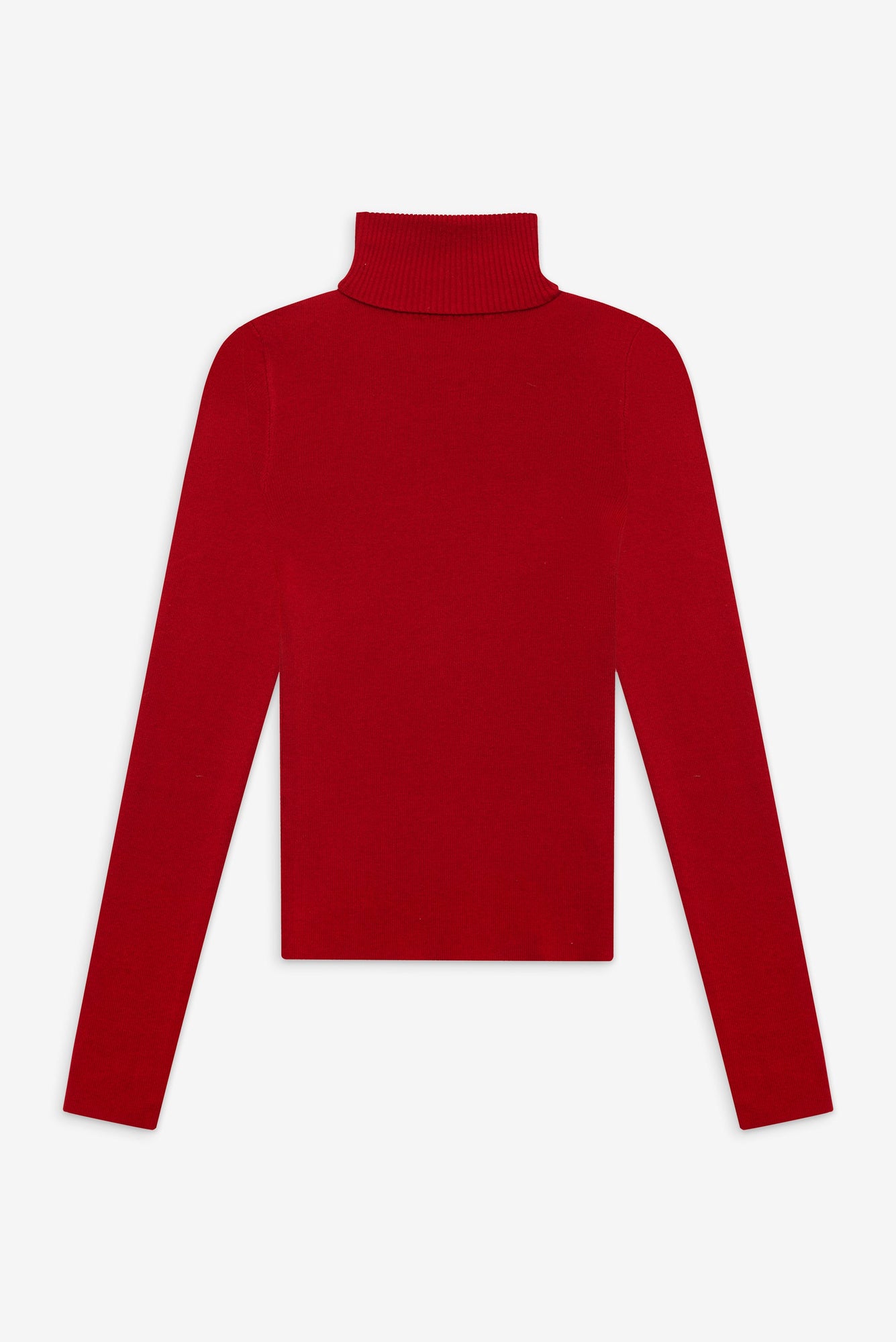 Tucker cloud knit turtleneck sweater heartstrings red