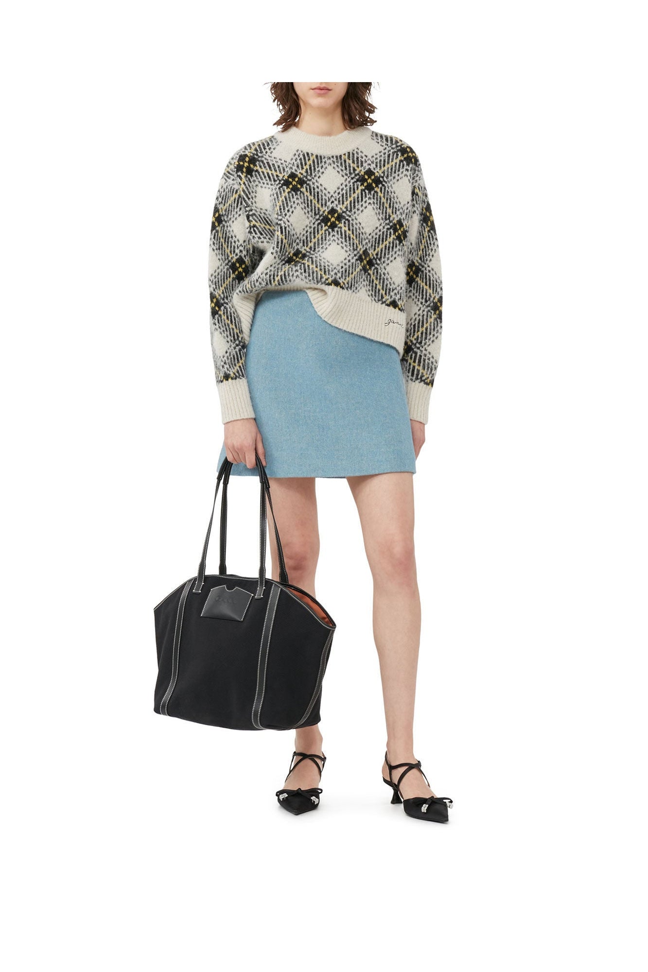 Twill Wool Suiting Mini Skirt | Heather