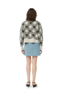 Twill Wool Suiting Mini Skirt | Heather