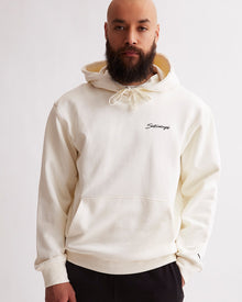 Ivory | Ditch Script Embroidered Hoodie