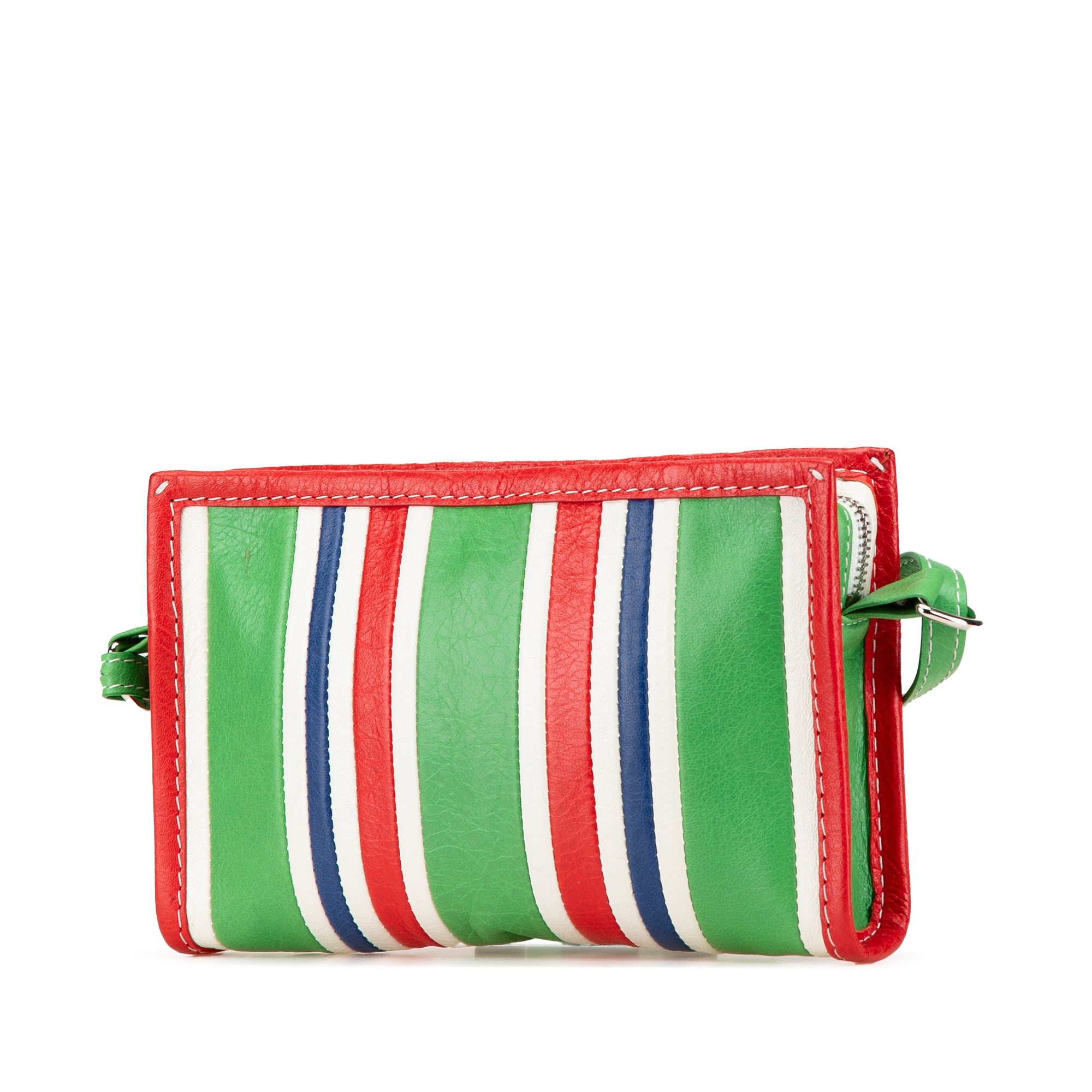 Balenciaga | Pre-Owned Lambskin Bazar Crossbody | Green