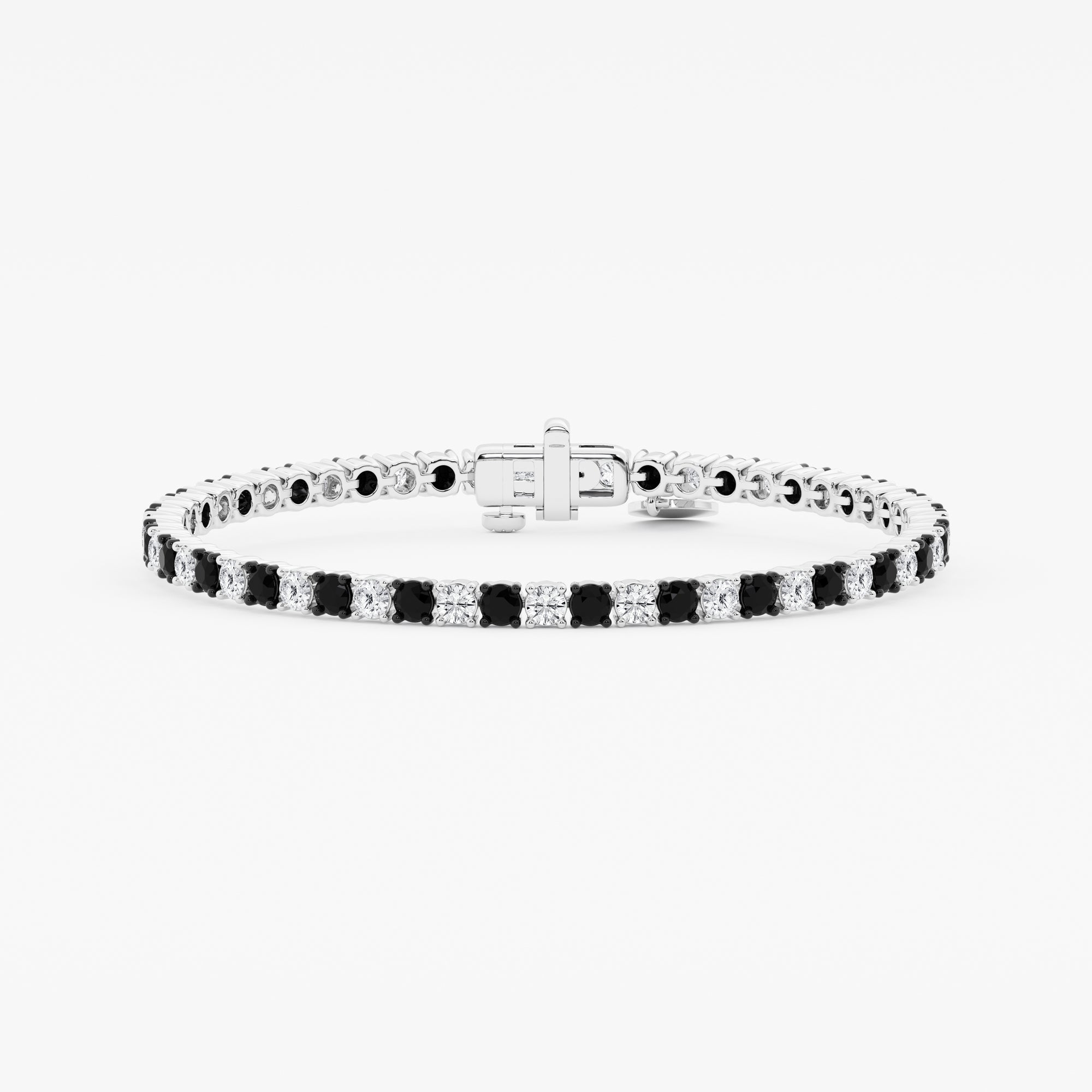 5.50 CT Round Lab-Grown Diamond | Bracelet | 925 Sterling Silver | G Color | SI Clarity