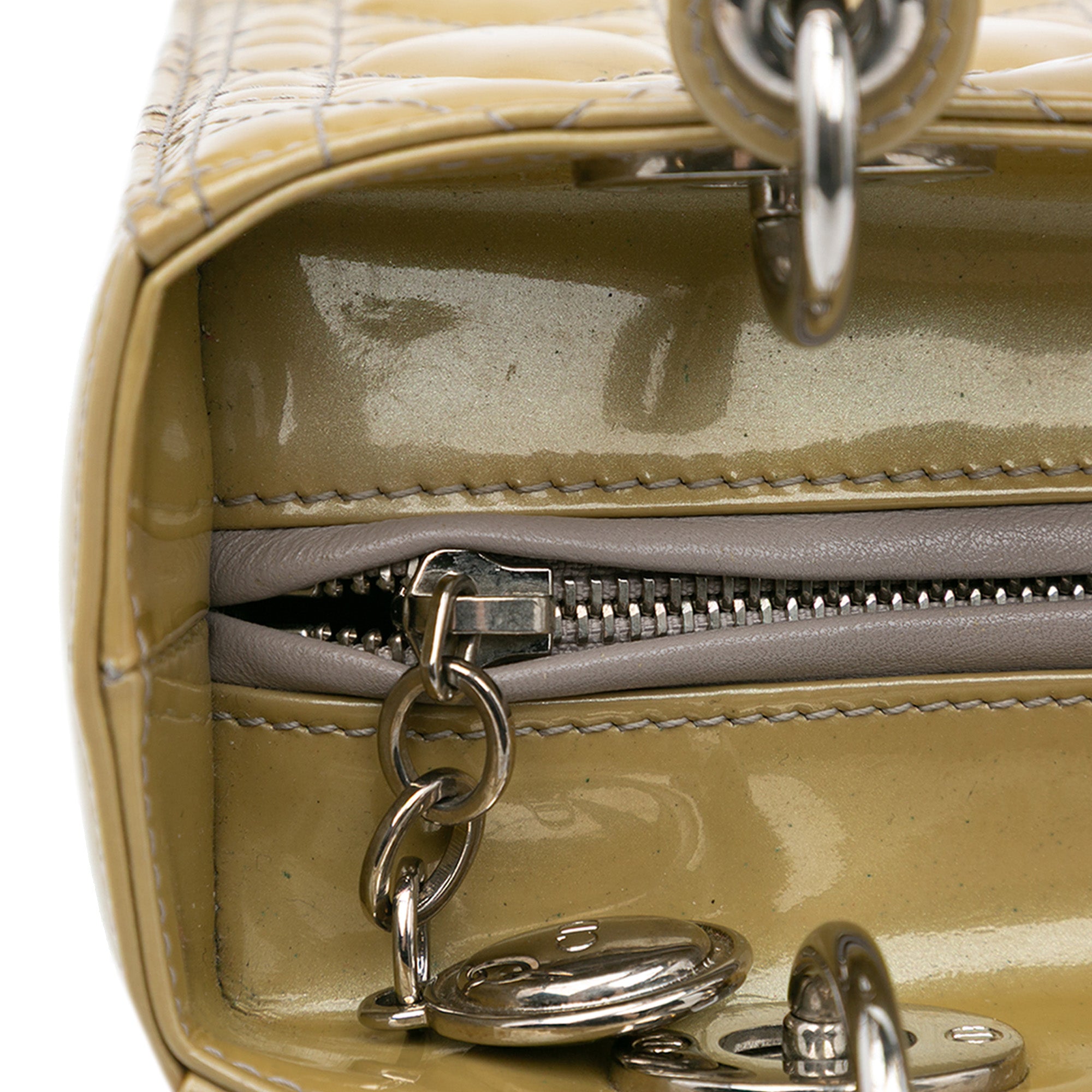 Dior | Pre-Owned Medium Patent Cannage Lady - II | Brown/Caramel