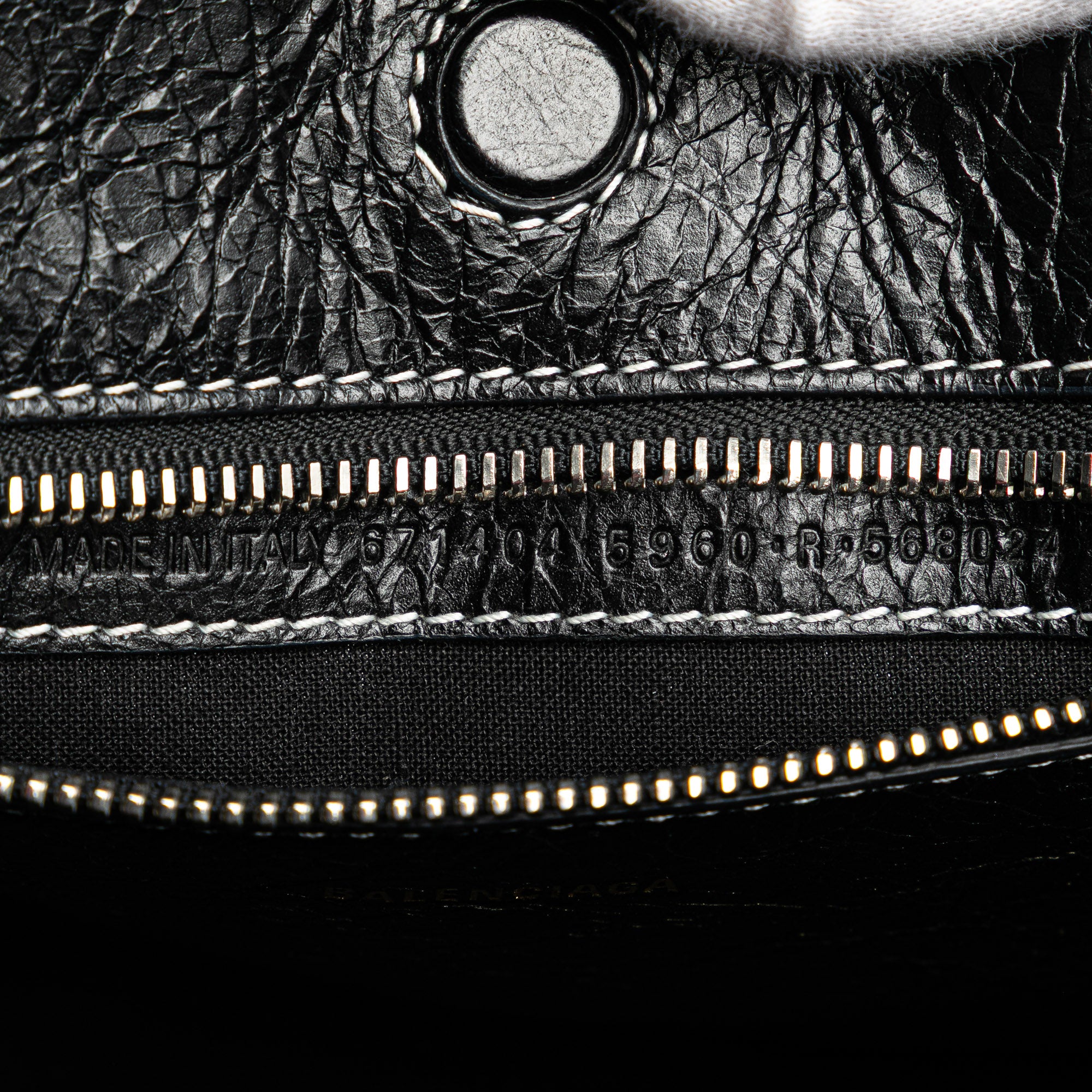 Balenciaga | Pre-Owned Small Lambskin Barbes East West Striped Shopper Tote | Pink