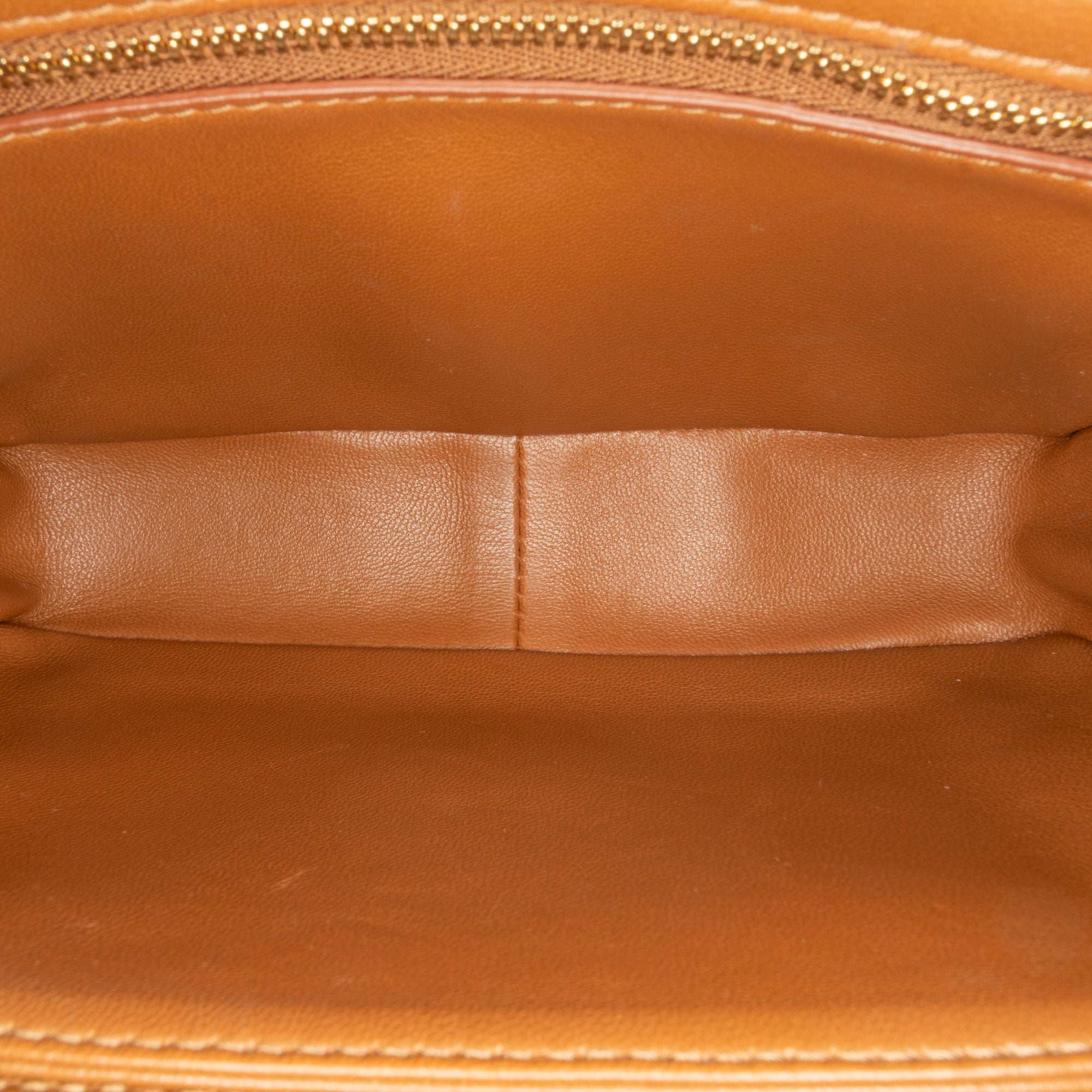 Celine | Pre-Owned Teen Canvas and Calfskin Triomphe Crossbody | Brown/Beige