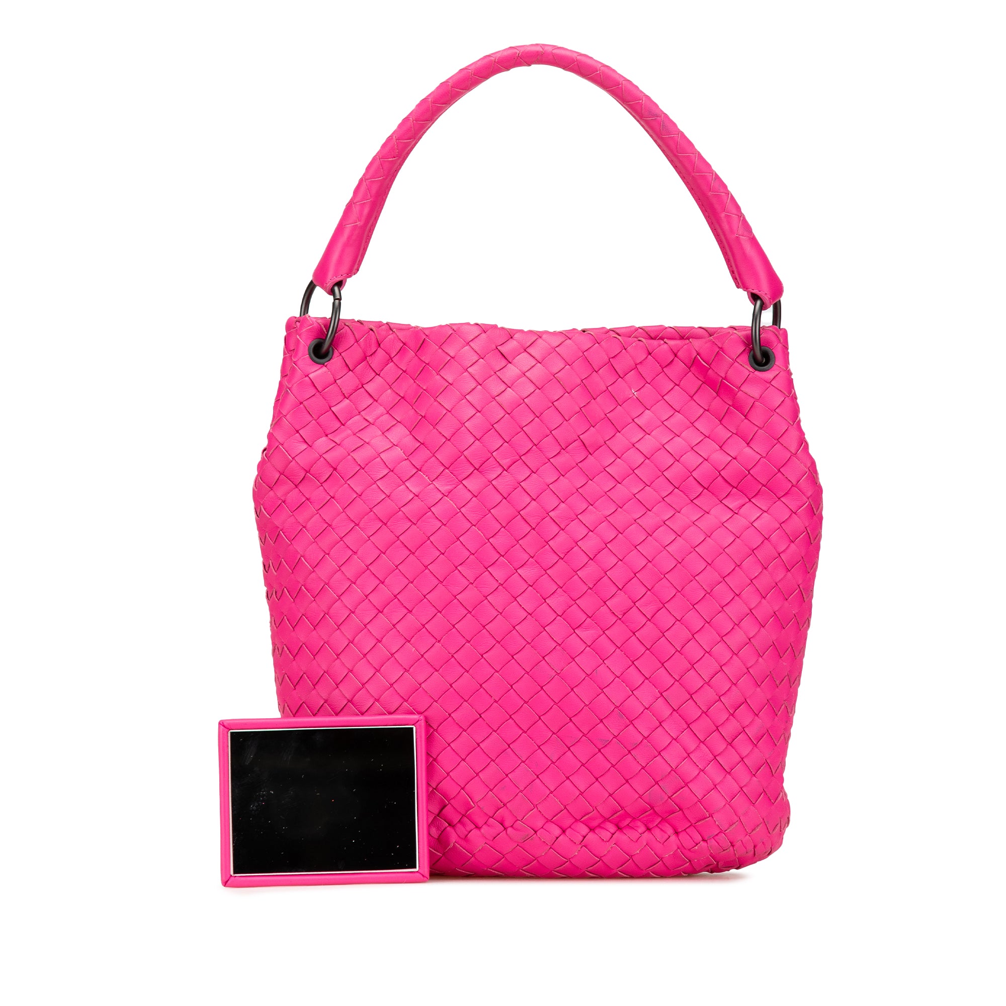 Bottega Veneta | Pre-Owned Nappa Intrecciato Bucket Bag - I | Pink/Hot Pink