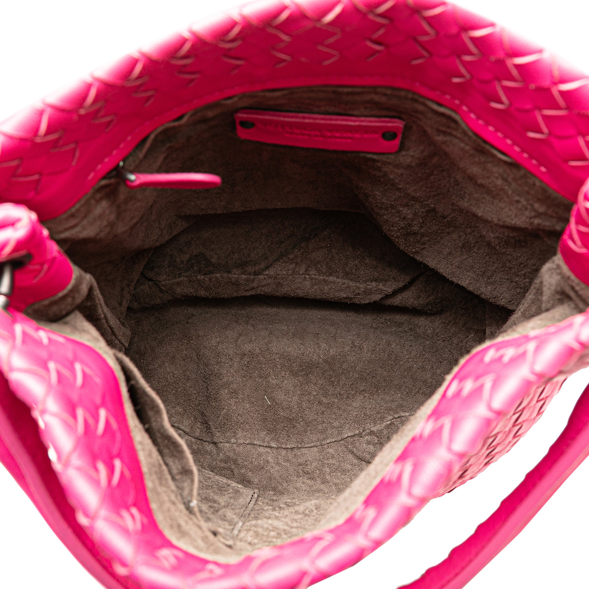 Bottega Veneta | Pre-Owned Nappa Intrecciato Bucket Bag - I | Pink/Hot Pink