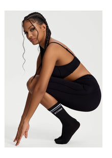 Unisex Half-Crew Socks | Black