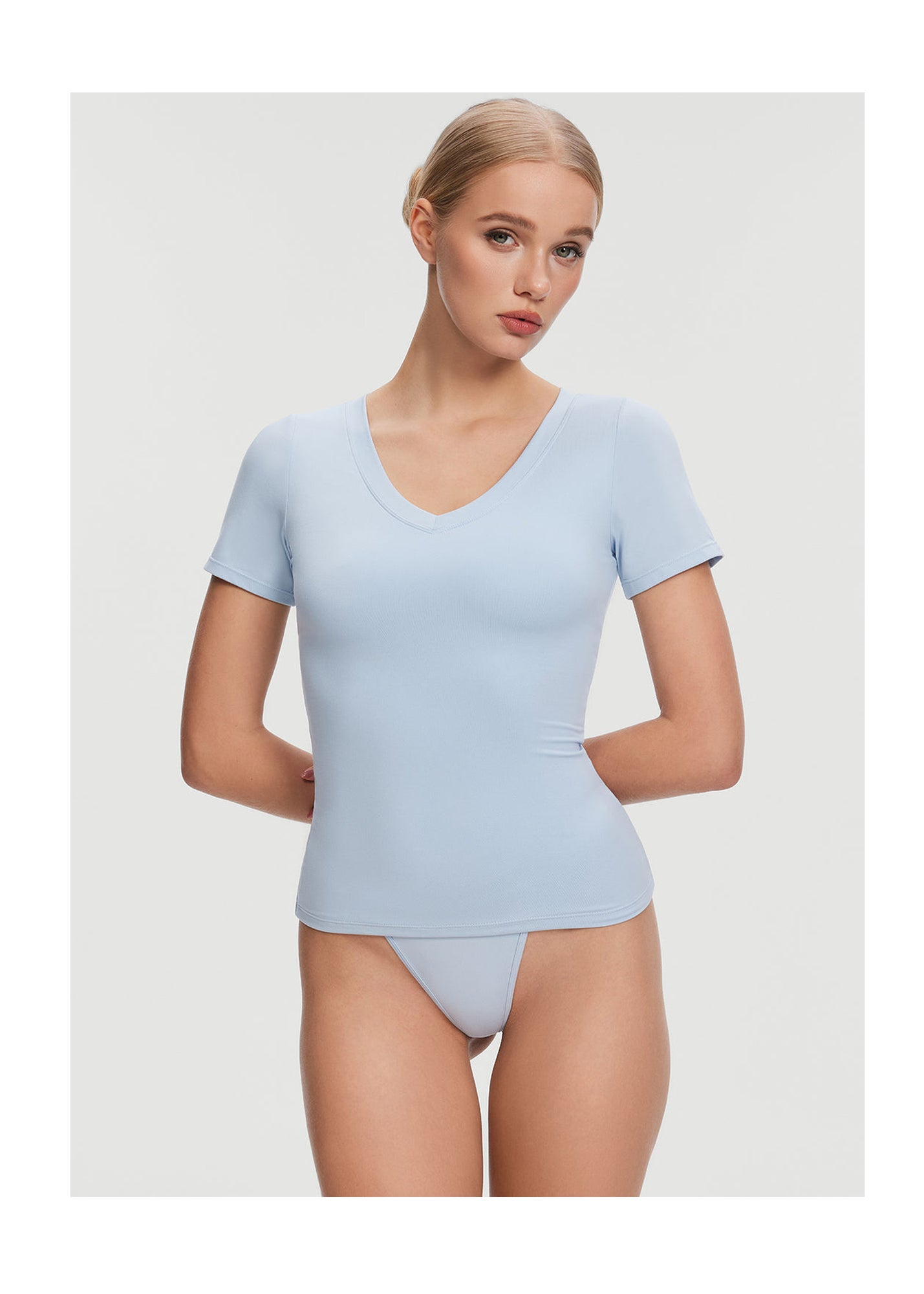 V-Neck T-shirt | Sky Blue