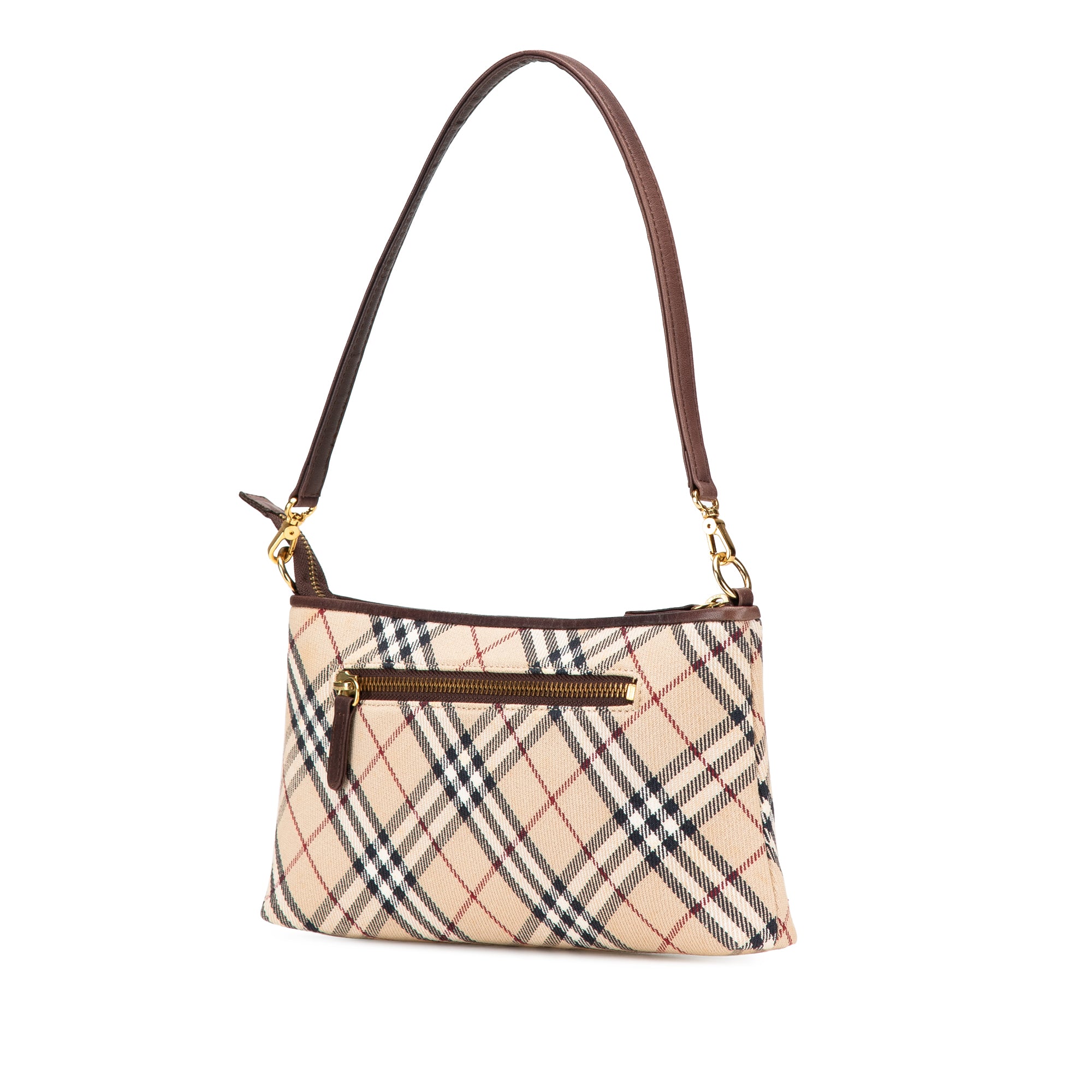 Burberry | Pre-Owned Nova Check Canvas Shoulder Bag | Brown/Beige