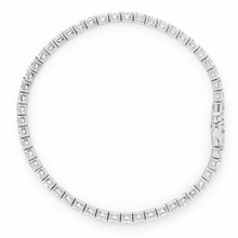 10.00 CT Princess Natural Diamond | Tennis Bracelet | 14K White Gold | G-H Color | VS Clarity