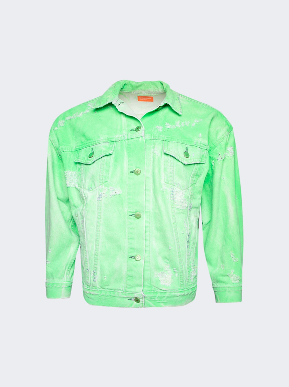Men | NOTSONORMAL | Destroyed Daily Jacket | Neon Green