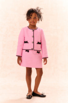 Girls Verita Tweed Bow Skirt | Pirouette Pink