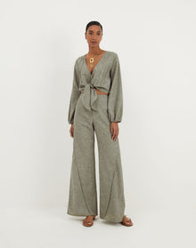 Josephine Long Sleeve Blouse - Harbor XS