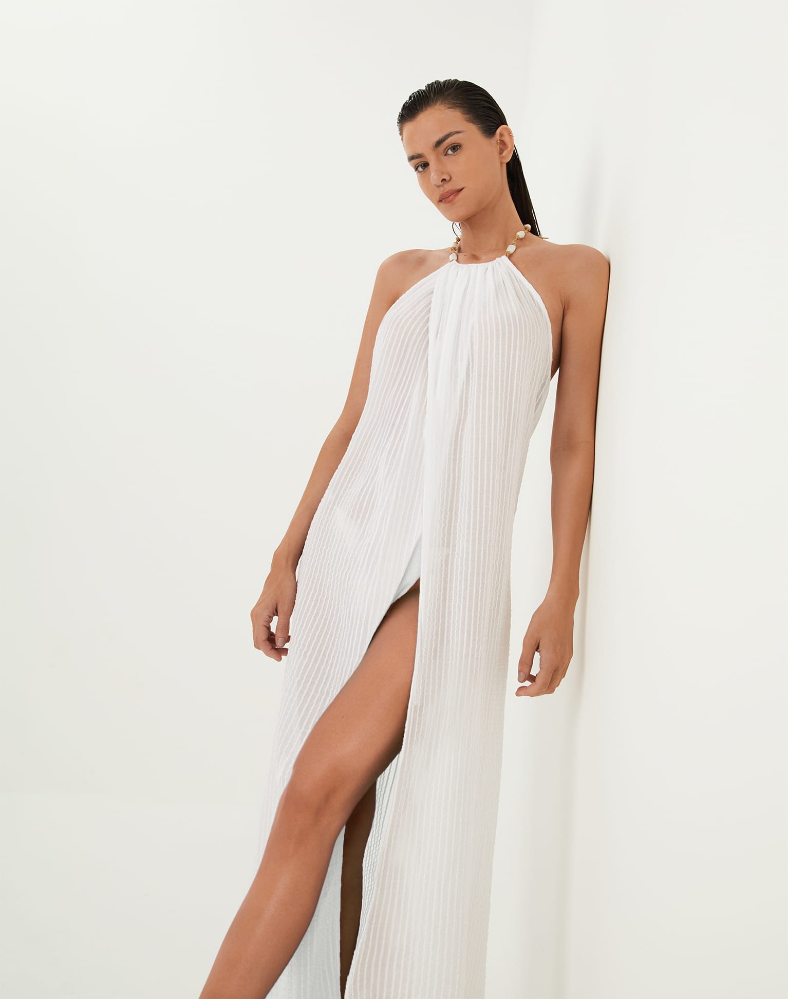 Cloe Long Cover Up - Off White XS