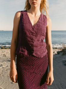 Violette Vest | Plum