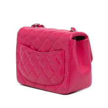 Chanel | Pre-Owned Mini Square Classic Lambskin Single Flap | Pink/Dark Pink