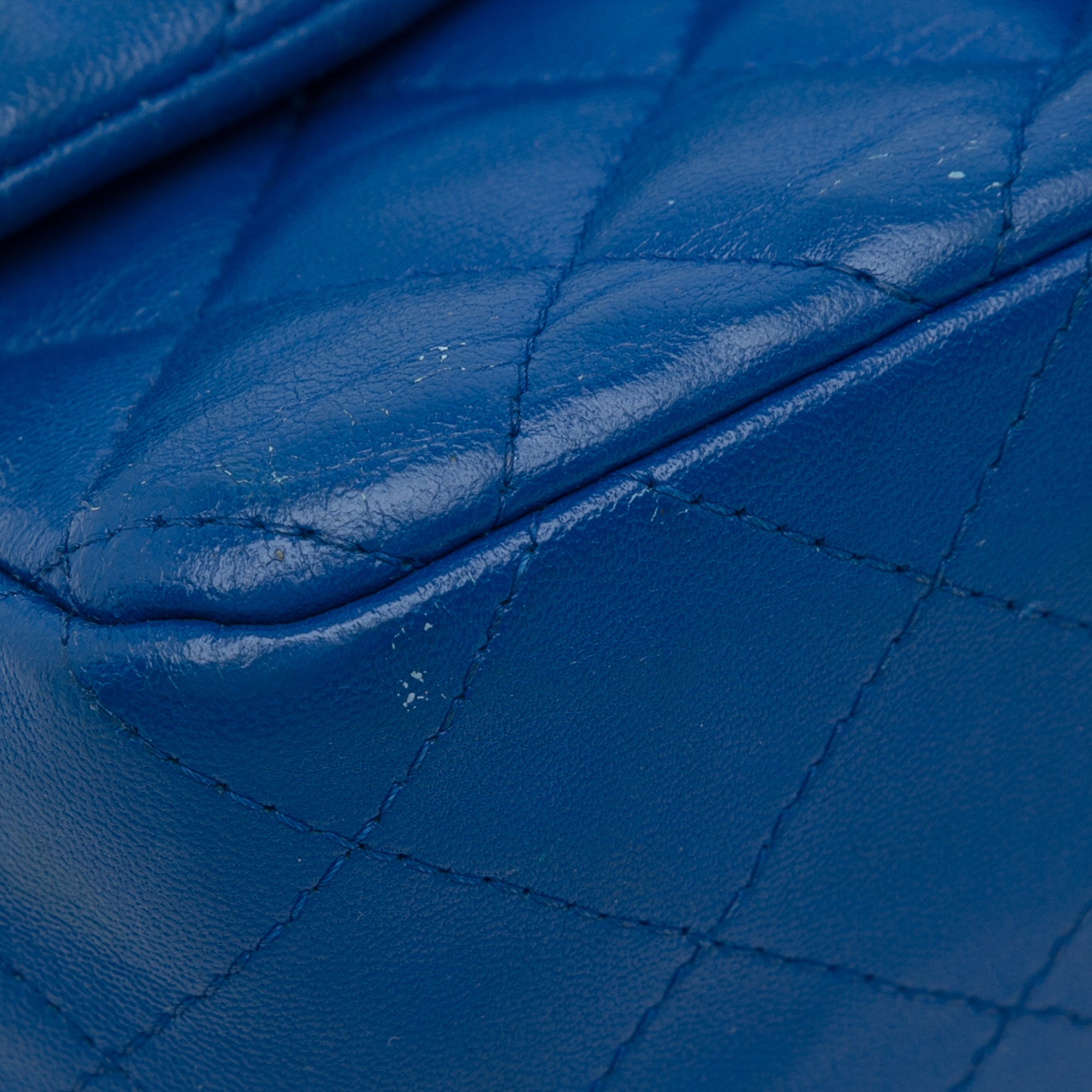 Chanel | Pre-Owned Mini Rectangular Classic Lambskin Single Flap | Blue