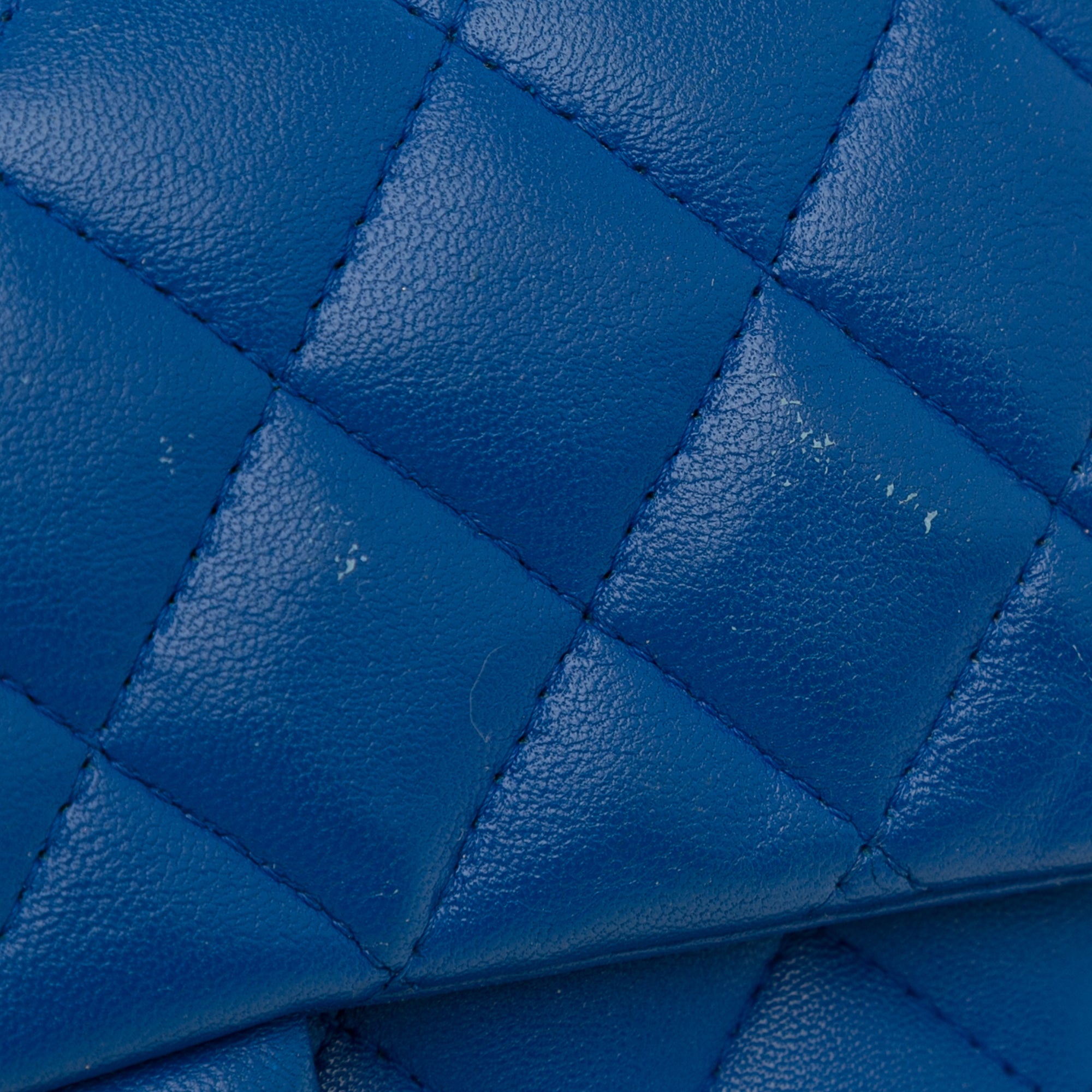 Chanel | Pre-Owned Mini Rectangular Classic Lambskin Single Flap | Blue