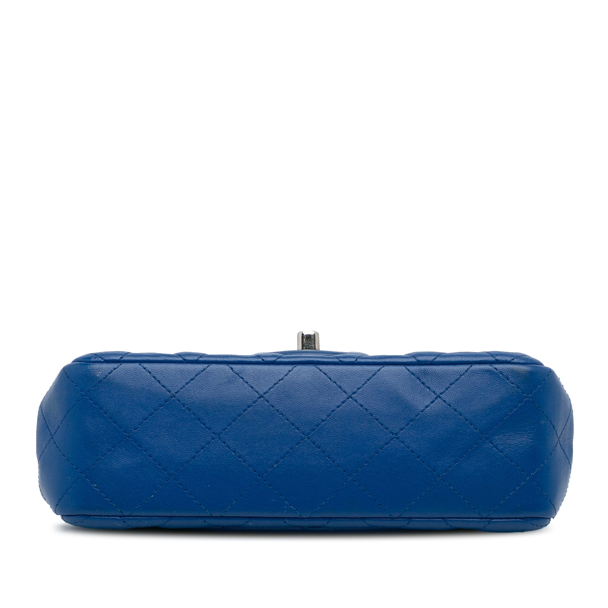 Chanel | Pre-Owned Mini Rectangular Classic Lambskin Single Flap | Blue