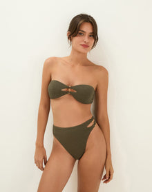 Firenze Solaro Hot Pant Bottom - Evergreen Brazilian / XS