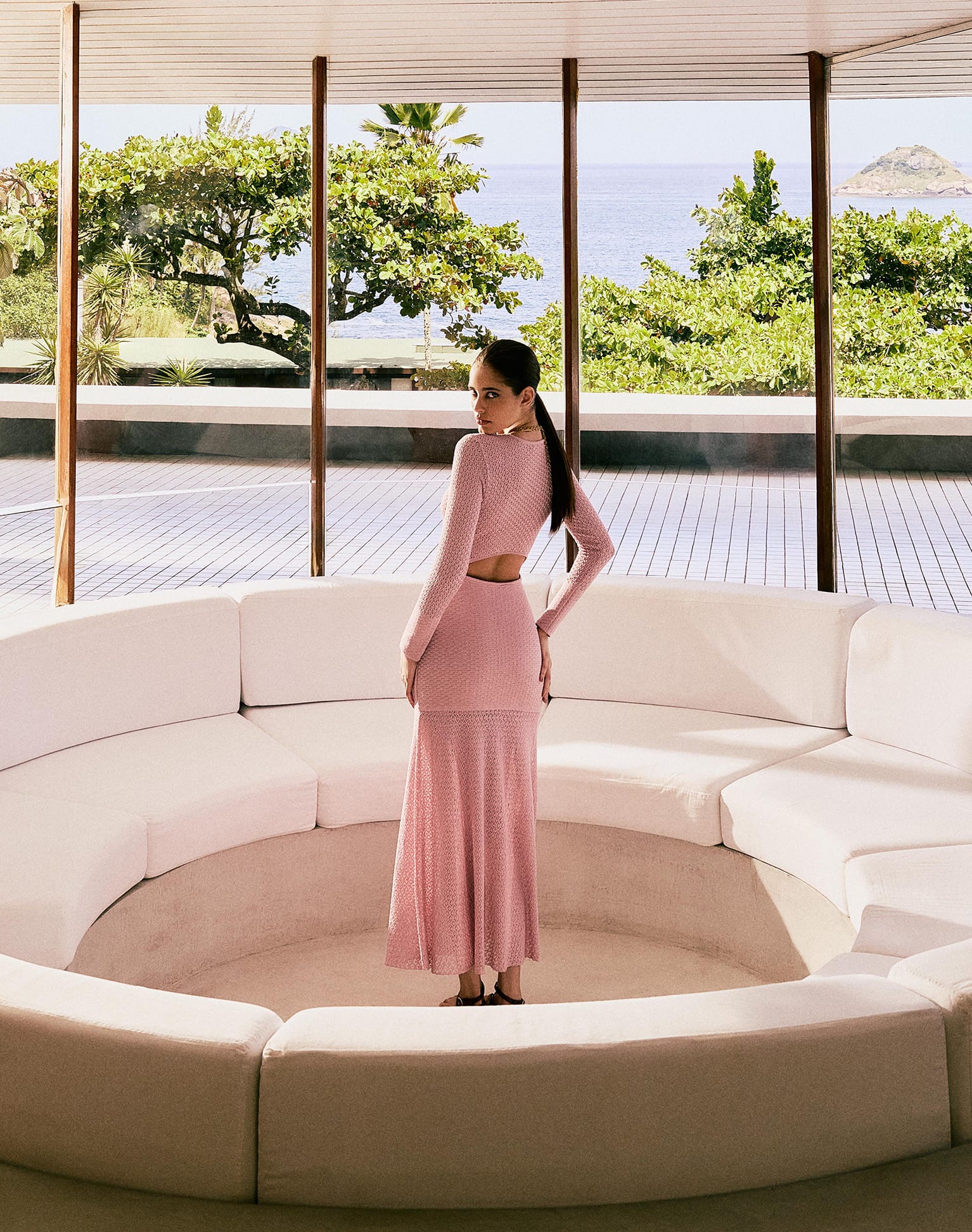 Knit Liz Long Dress - Light Sweet Heart XS